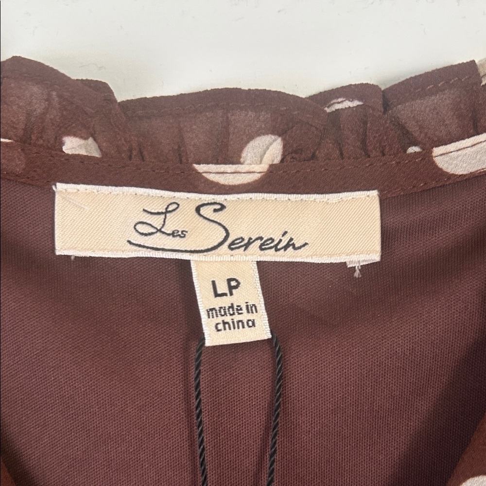 Brown Polka Dot Midi Dress - Picture 3 of 5